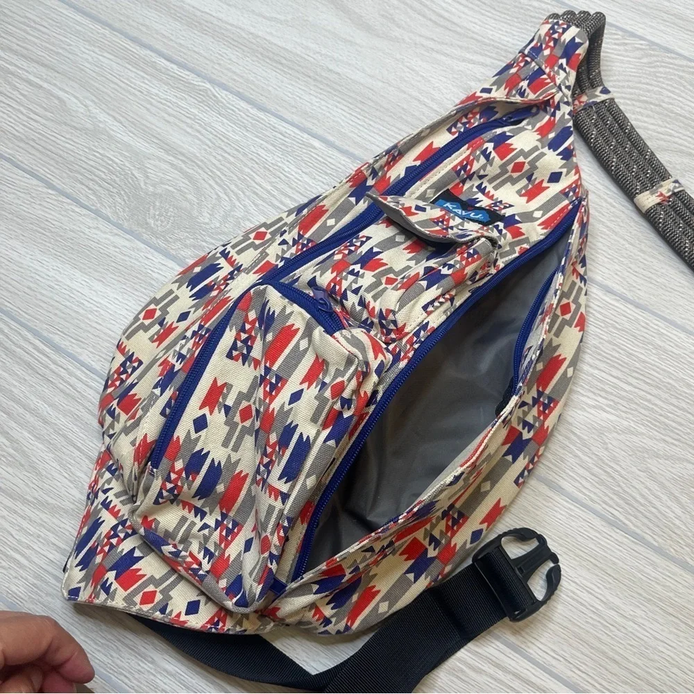 KAVU Mesa Tribal Aztec Rope Sling Backpack Crossbody Bag